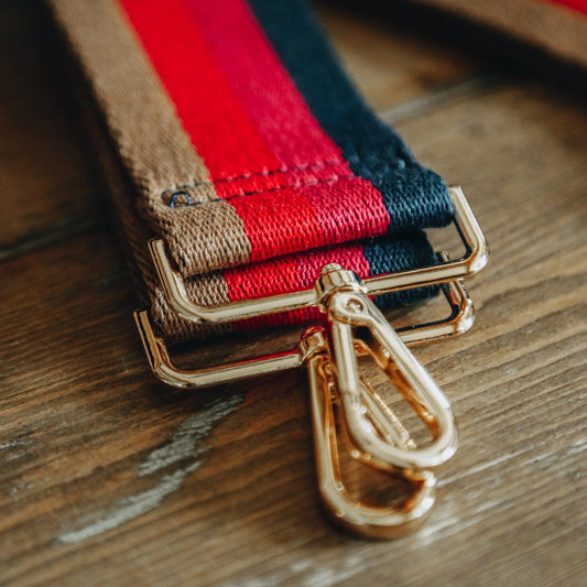 Berry Stripe Adjustable Bag Strap