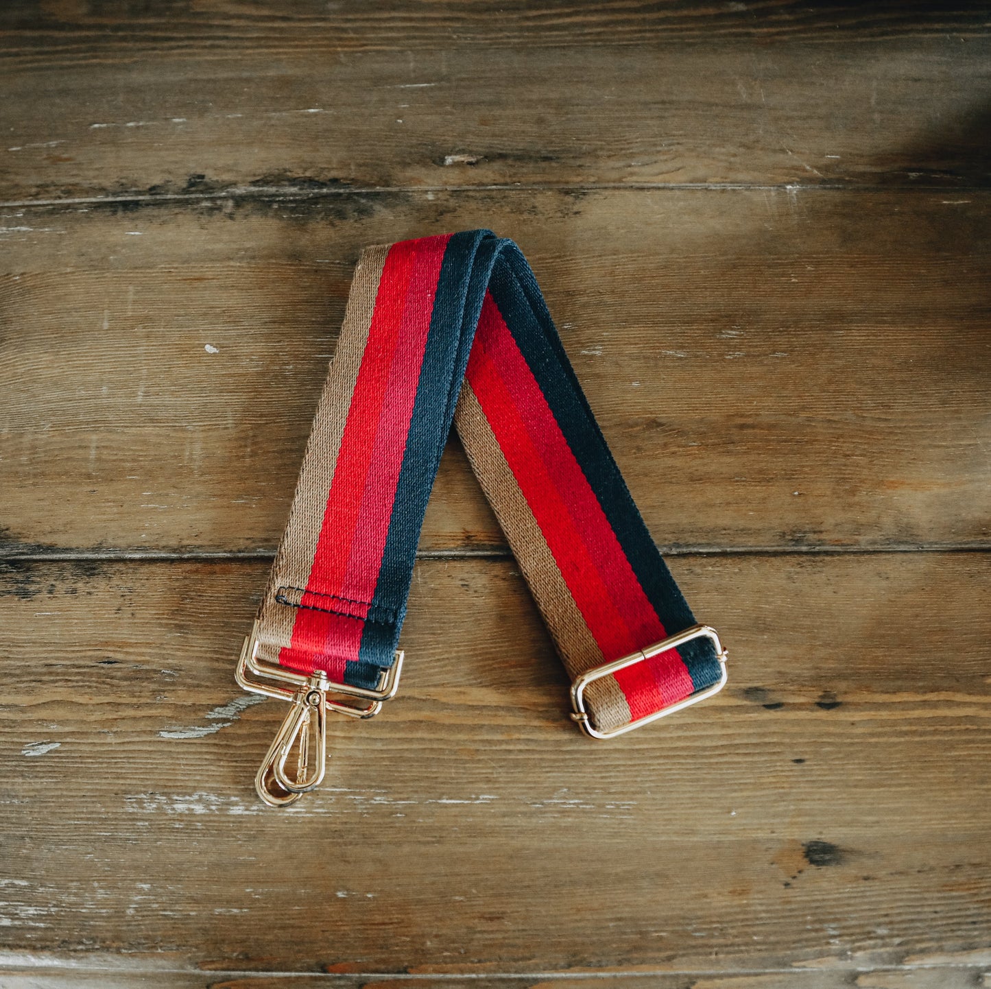 Berry Stripe Adjustable Bag Strap