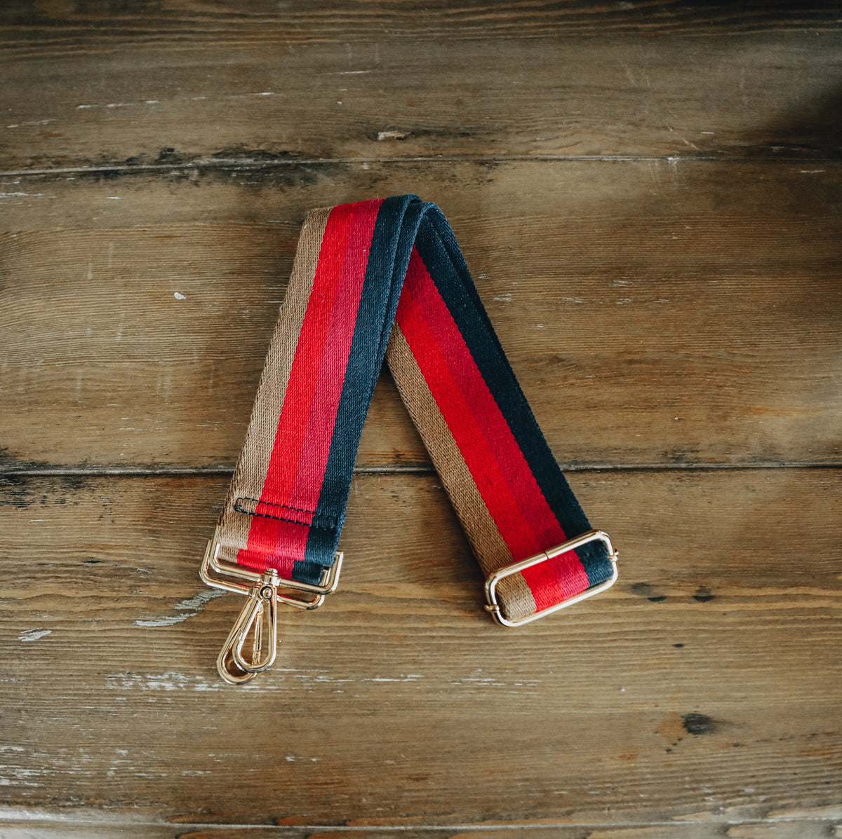 Berry Stripe Adjustable Bag Strap