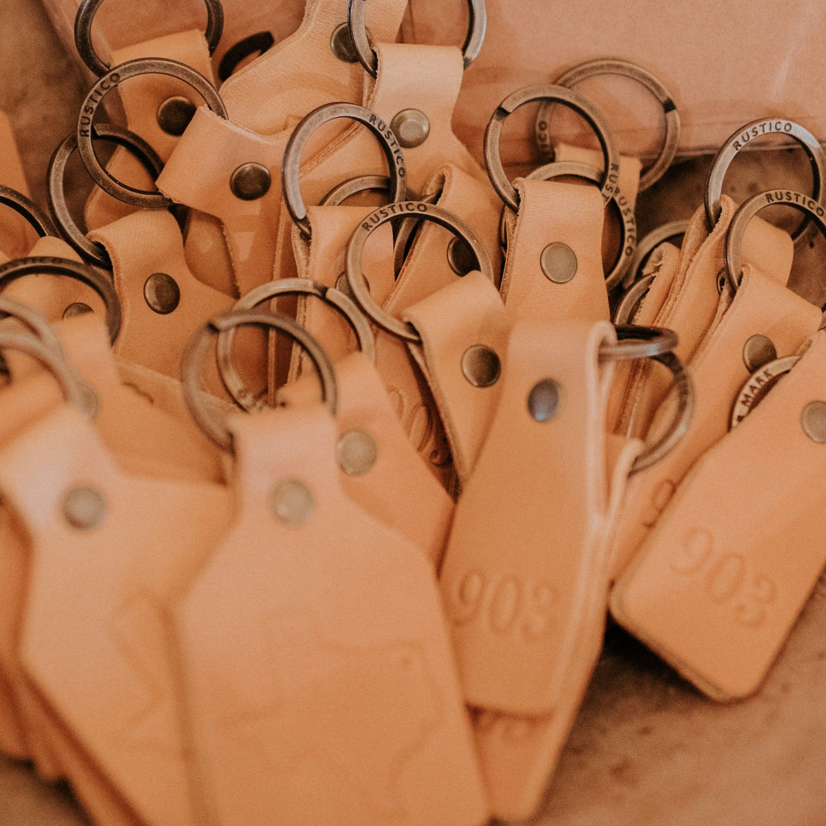 903 Leather Keychain
