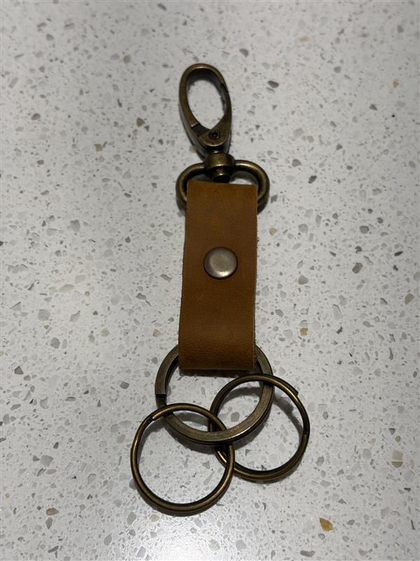 His & Hers Leather Keychain