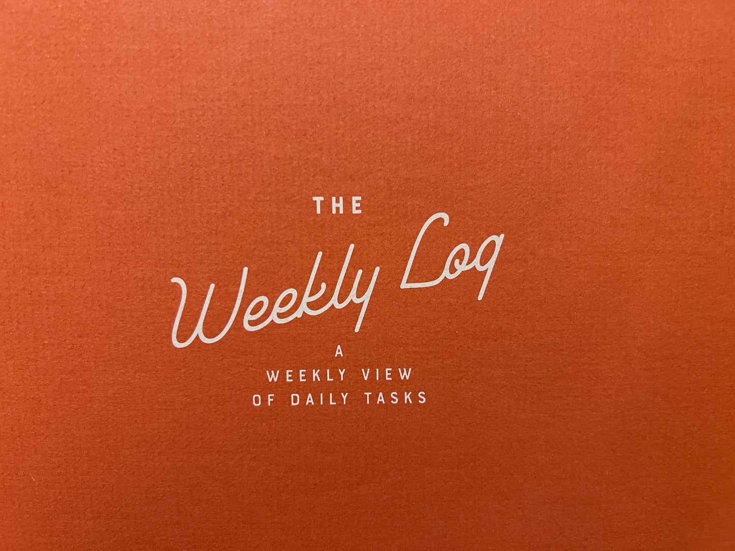 The Weekly Log Planner