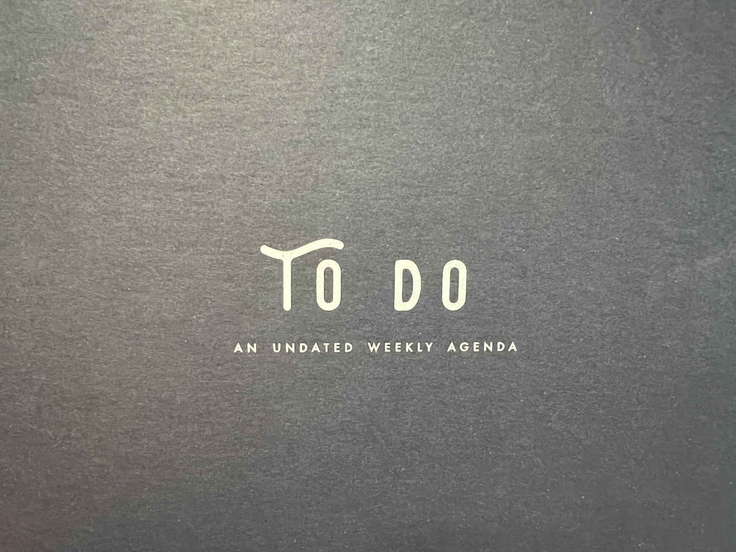 To Do Undated Weekly Planner