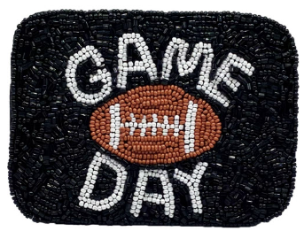 Black Game Day Beaded Card Holder