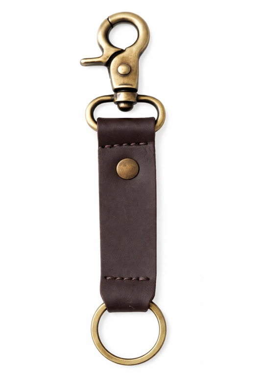 Leather & Metal Keychain