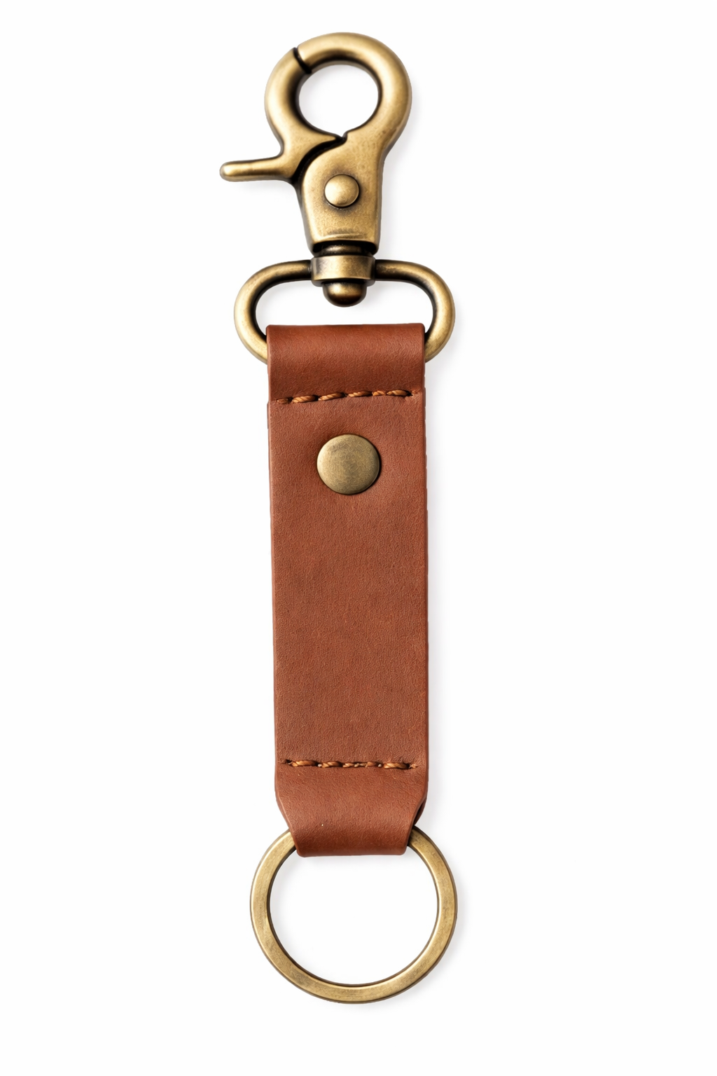 Leather & Metal Keychain