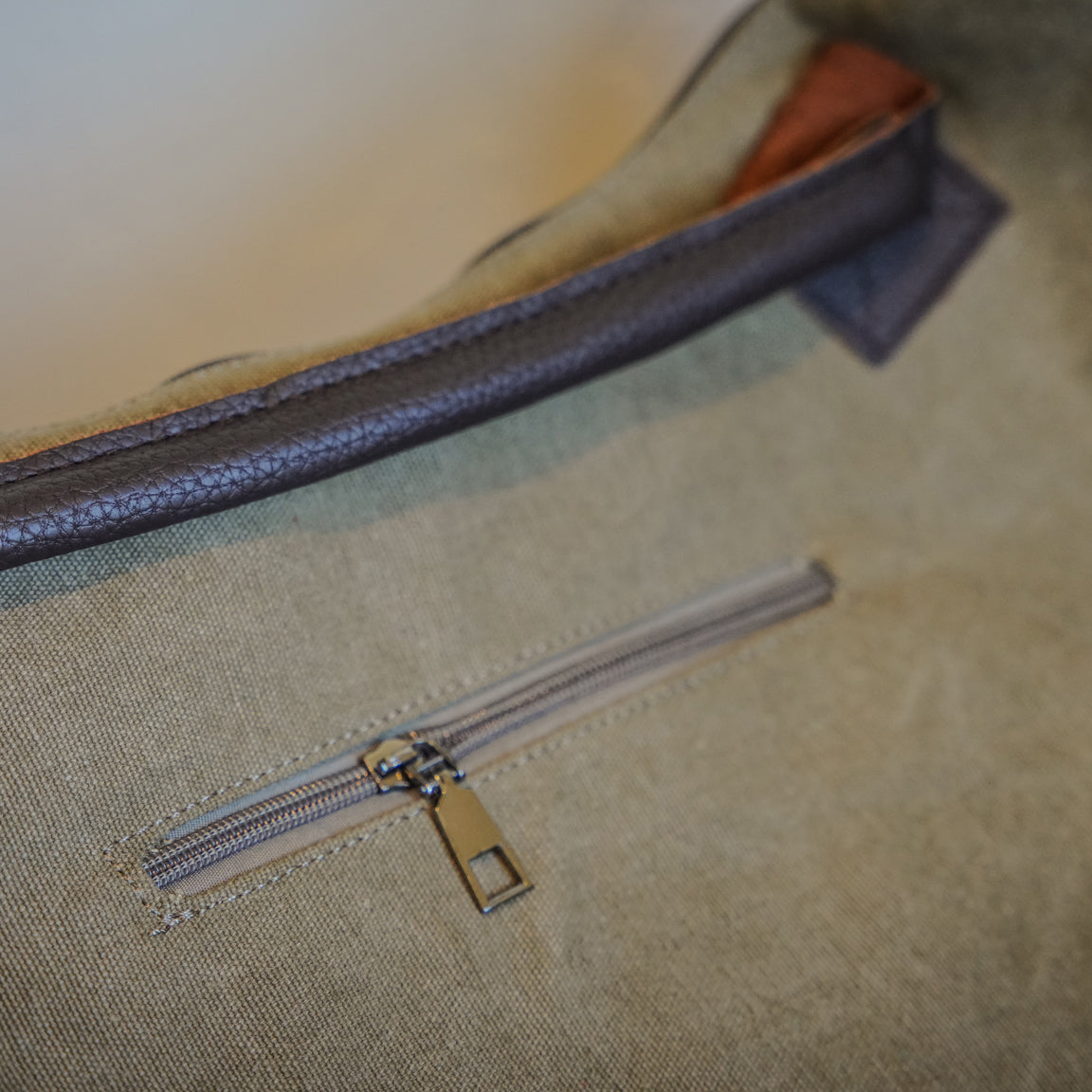 Canvas & Faux Leather Everyday Tote