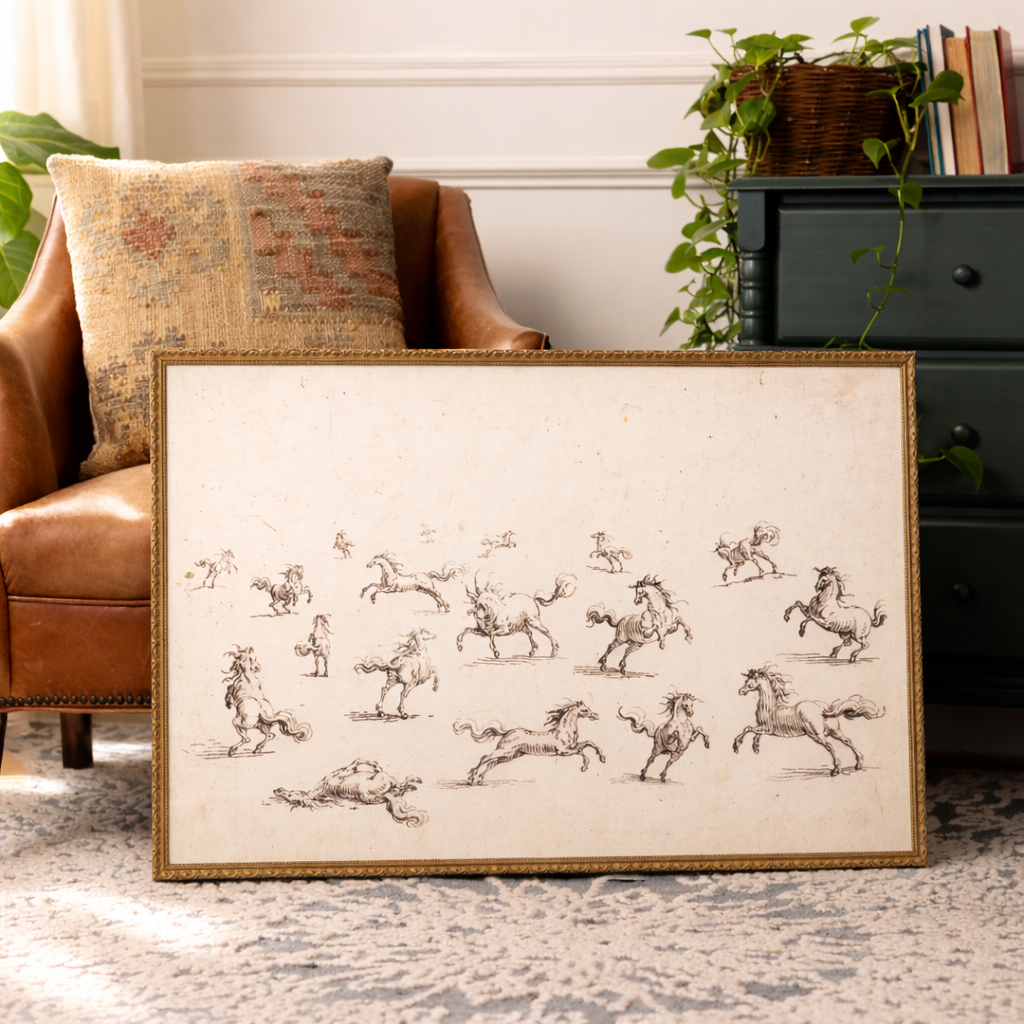 Dancing Horses - Wood Frame - Art Acrylic