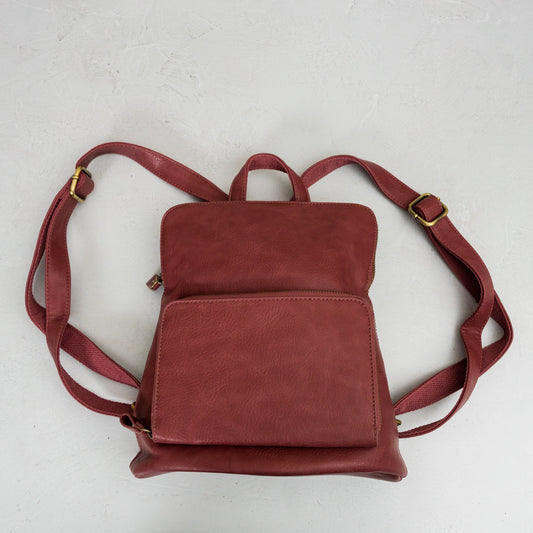Dusty Raspberry Leather Backpack