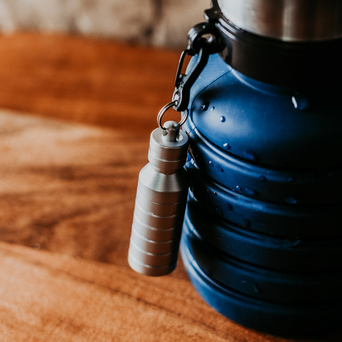 Collapsible Water Bottle & Mini Flashlight Set