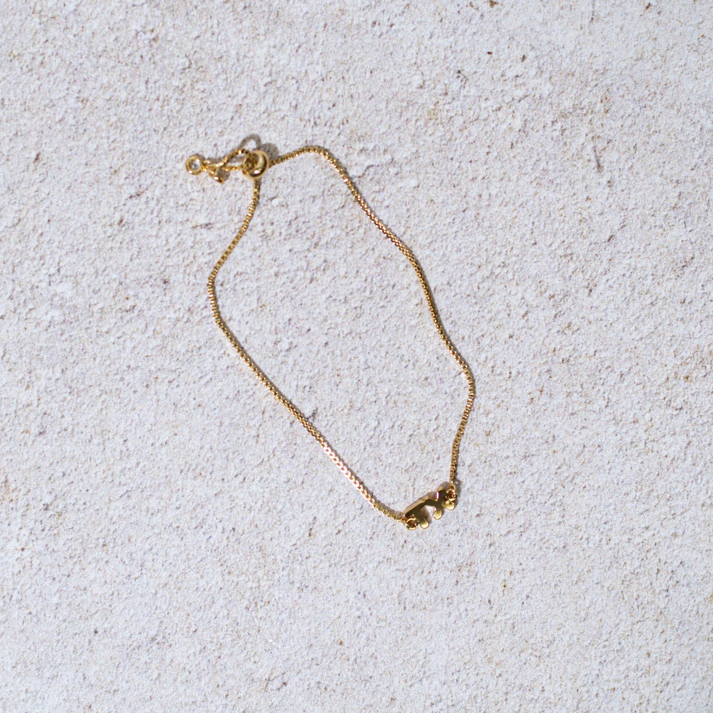 Texas Script Gold Bracelet