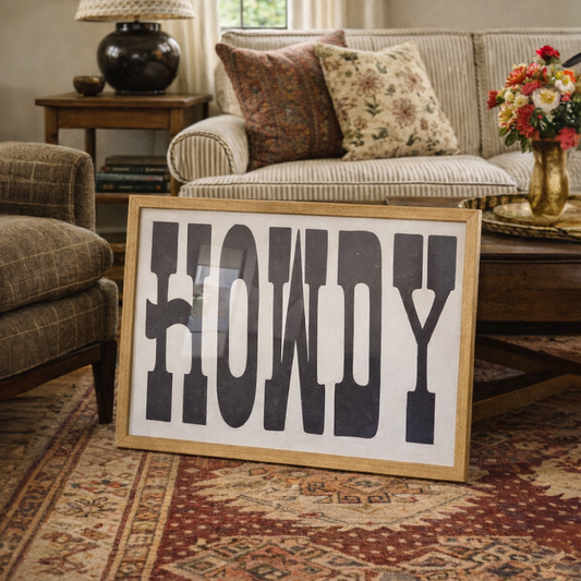Howdy - Wood Frame - Art Acrylic