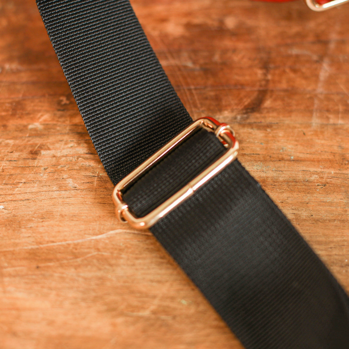 Red Vegan Leather Sling Bag