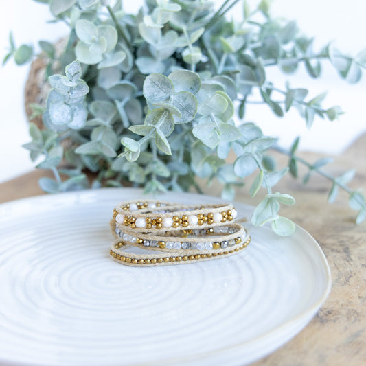 3 Wrap Beaded Bracelet