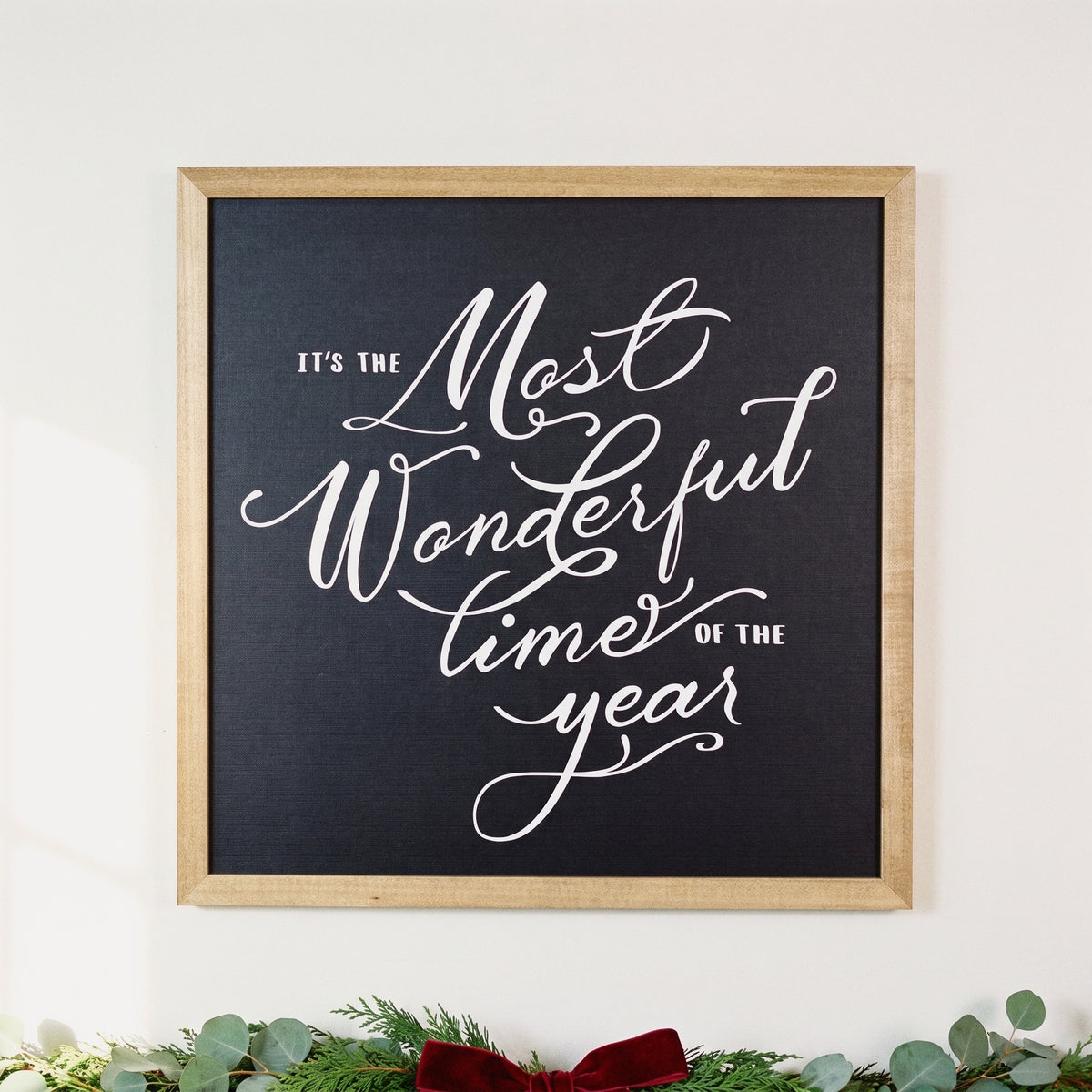 Most Wonderful Time framed art, Almond frame, SQ, detail photo
