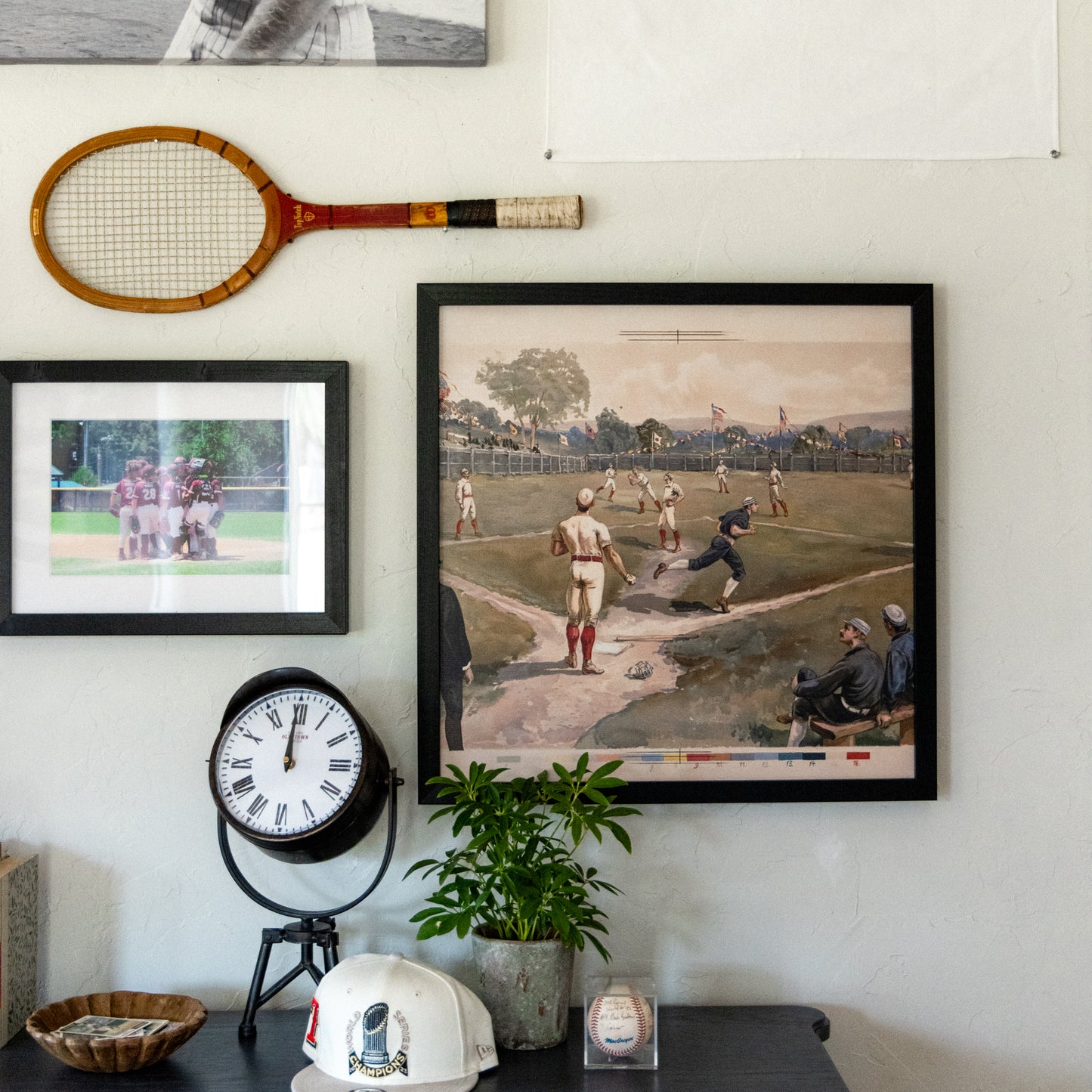 Baseball - Wood Frame - Art