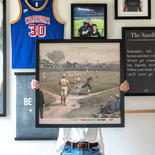 Baseball - Wood Frame - Art