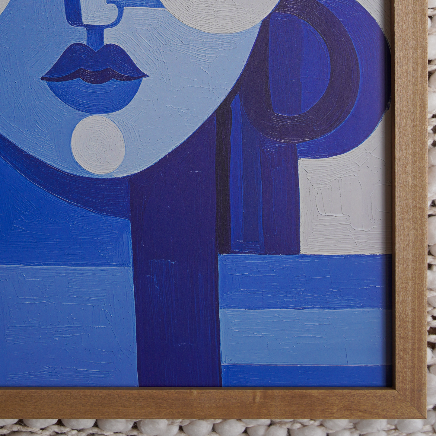 Blue Muse – 20x30 Almond Wood Frame with Acrylic