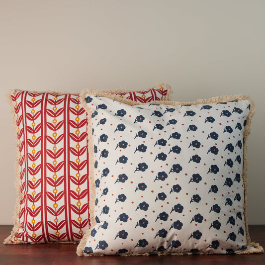 Fringed Patterned Pillows