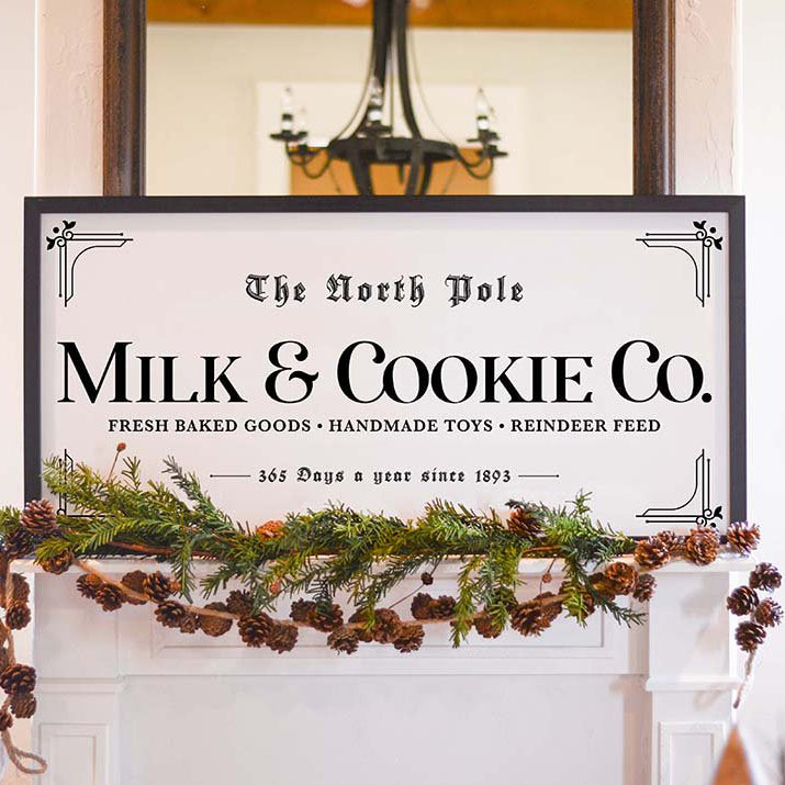 North Pole Milk & Cookie Co Sign