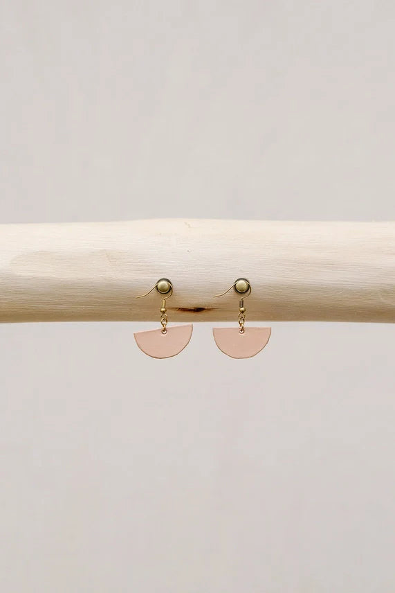 Half Circle Leather Earring