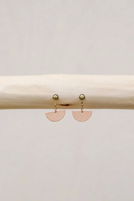 Half Circle Leather Earring