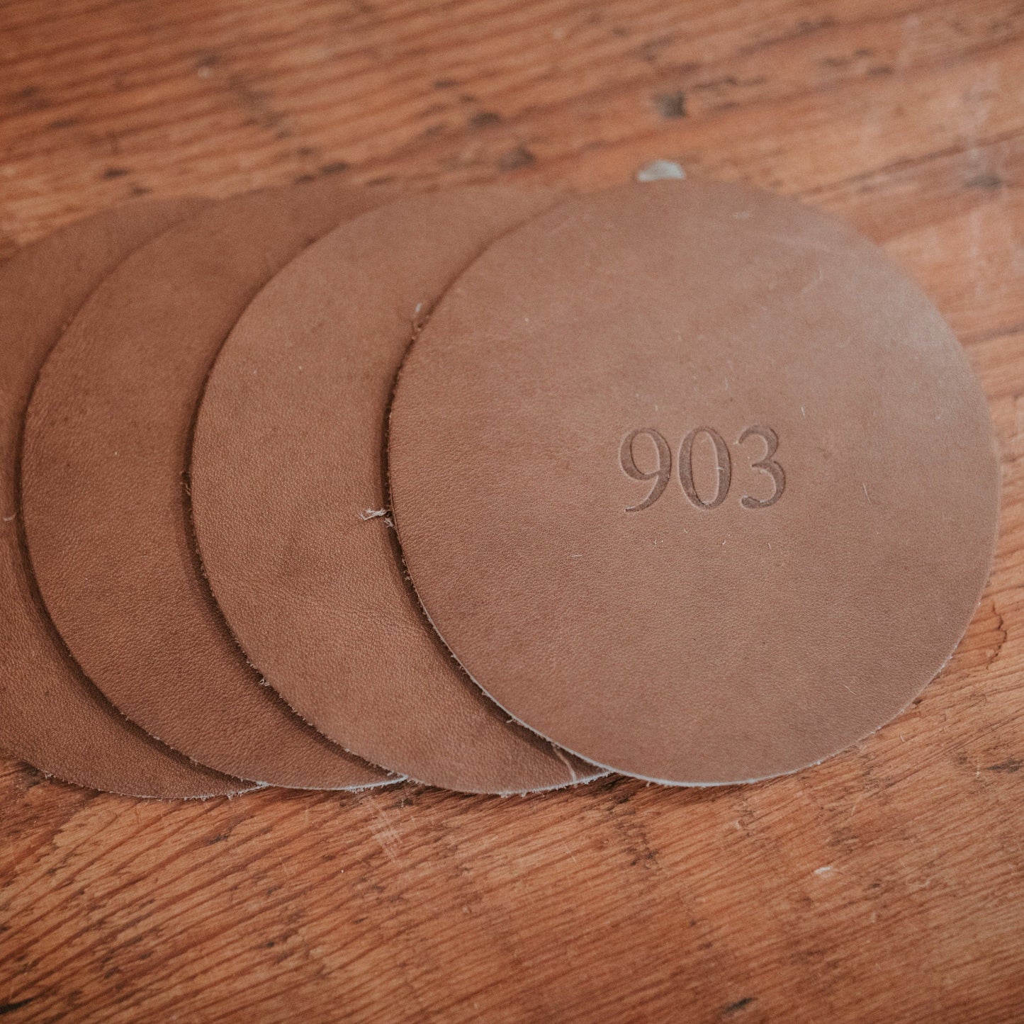 903 Round Leather Coasters
