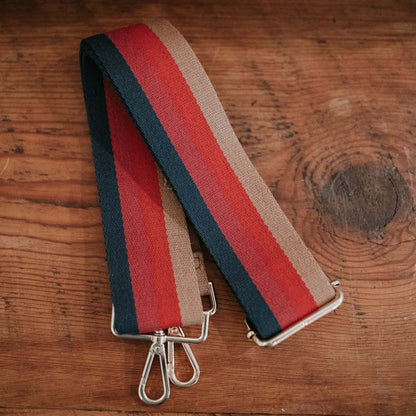Berry Stripe Adjustable Bag Strap