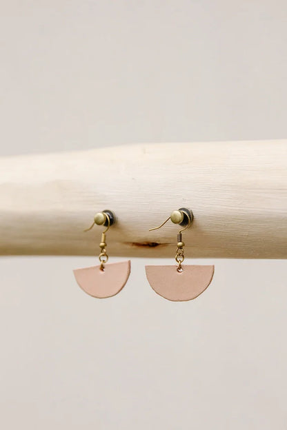 Half Circle Leather Earring