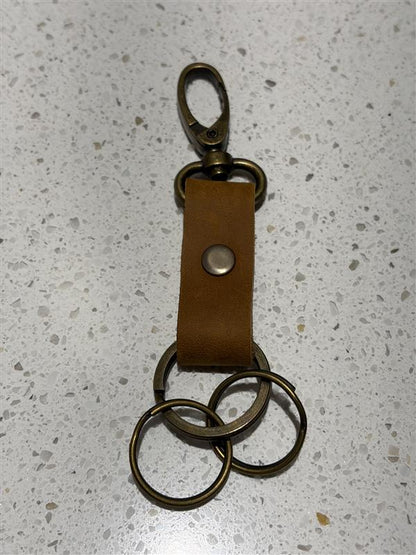 His & Hers Leather Keychain