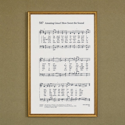 Amazing Grace framed art, Urban Gold Leaf frame, M, detail photo