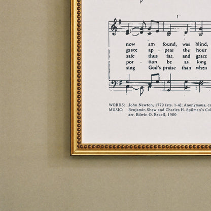 Amazing Grace framed art, Urban Gold Leaf frame, M, frame close-up