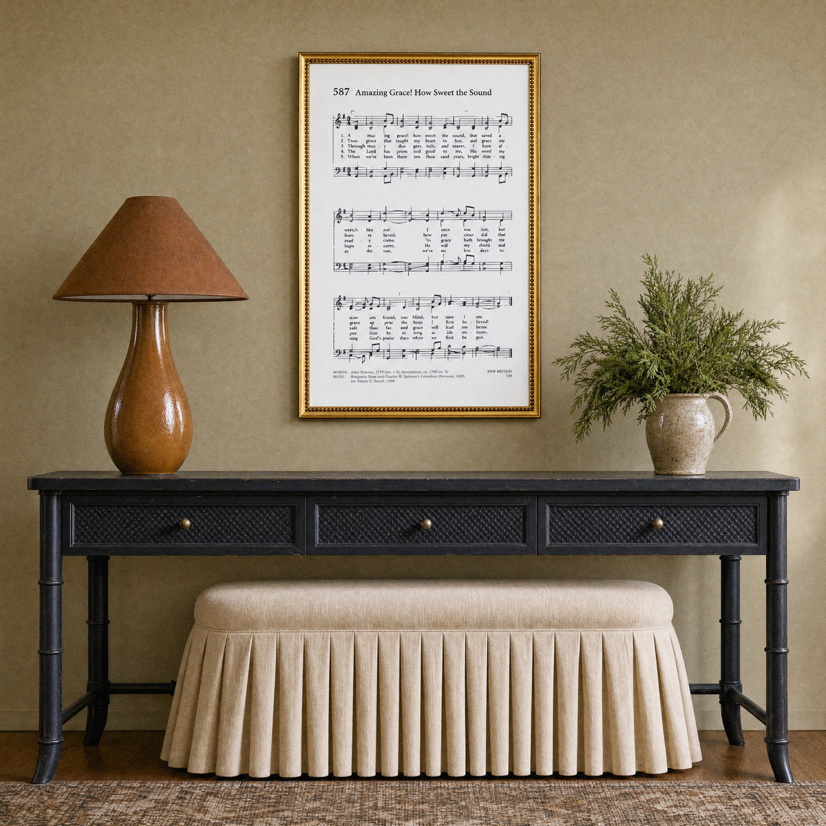 Amazing Grace framed art, Urban Gold Leaf frame, M, lifestyle photo
