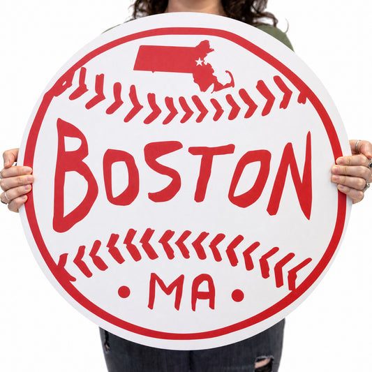 Boston Baseball Wood Wall Art