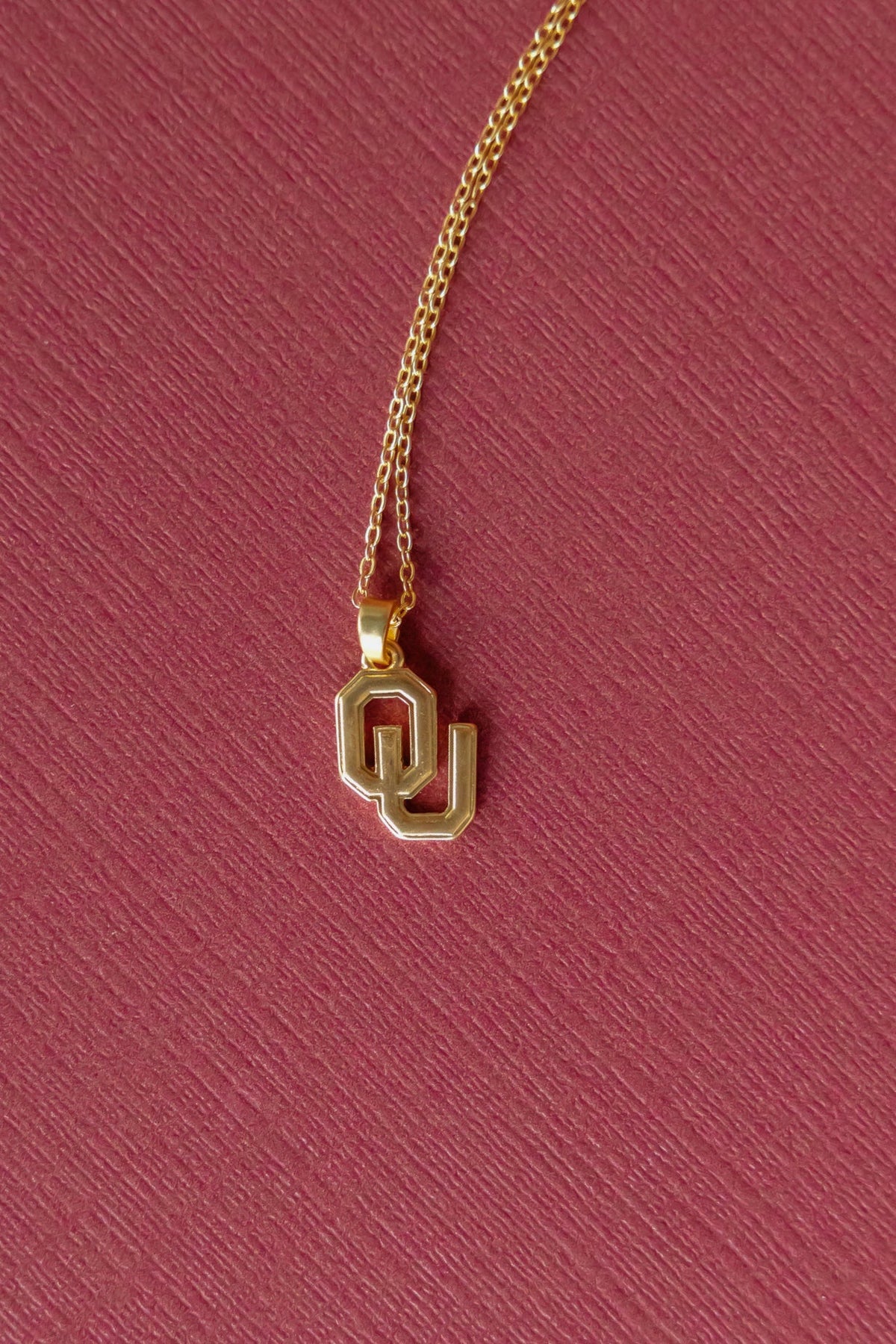 Collegiate Gold Logo Charm Necklace