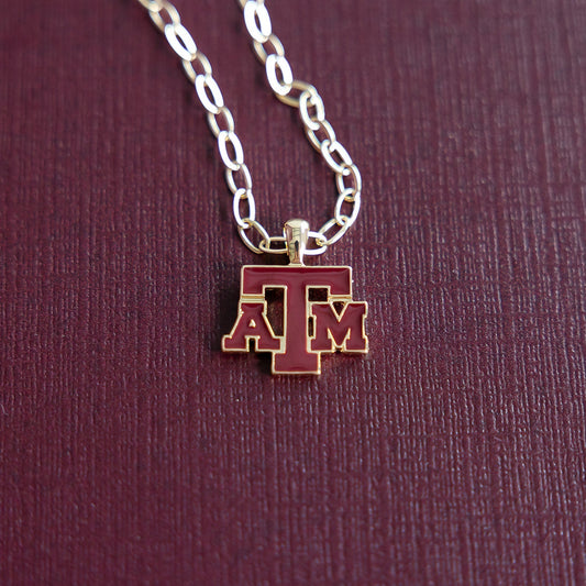 Collegiate Enamel Logo Pendant Necklace