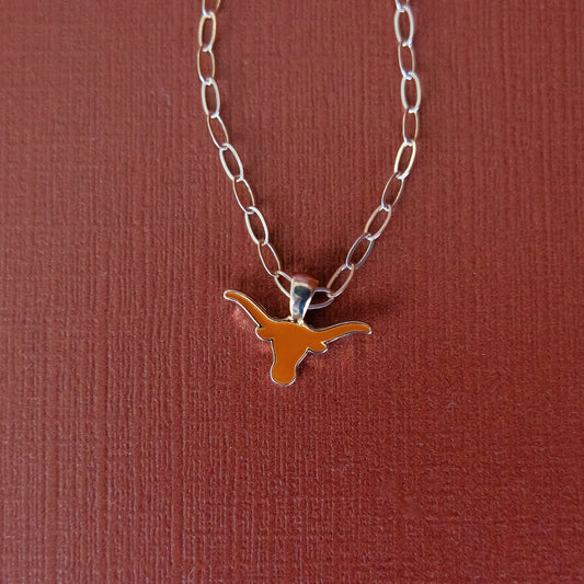 Collegiate Enamel Logo Pendant Necklace