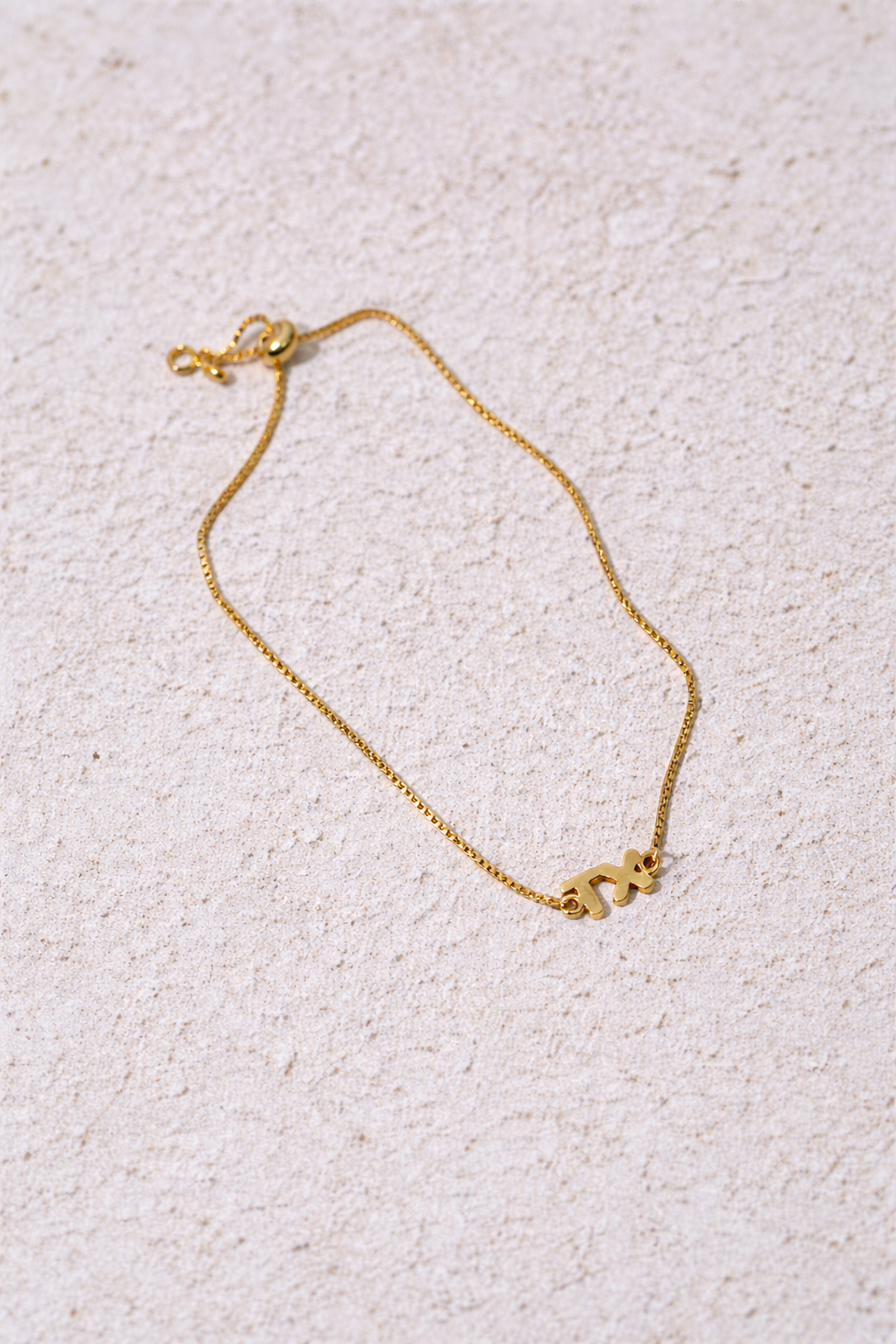 Texas Script Gold Bracelet
