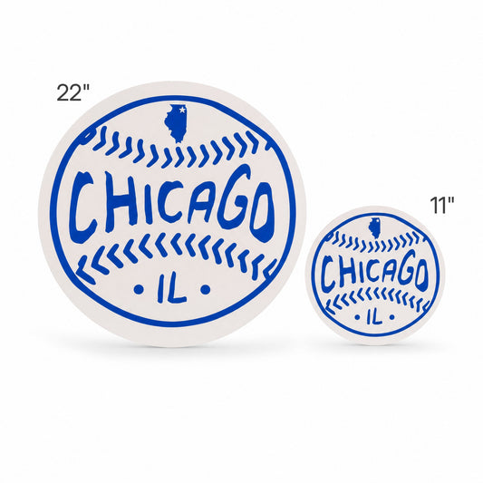 Chicago Baseball Wood Wall Art