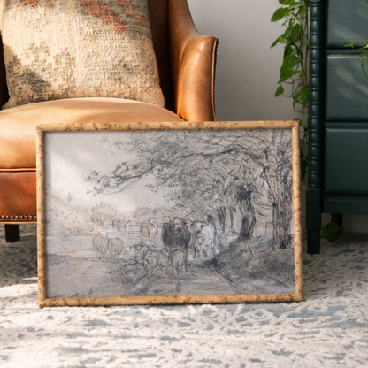 Gathering Herd - Wood Frame - Art Acrylic