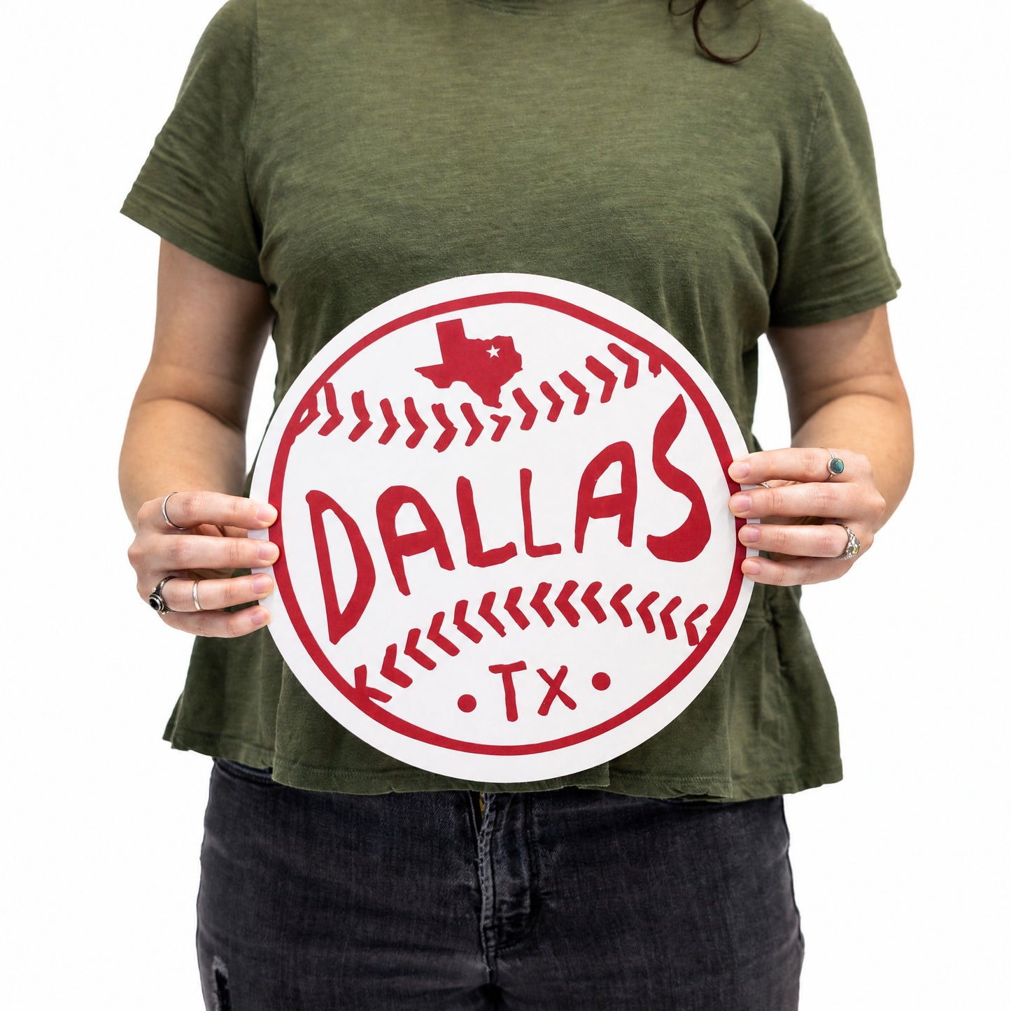 Dallas Baseball Wood Wall Art