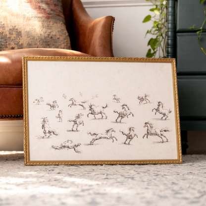 Dancing Horses - Wood Frame - Art Acrylic