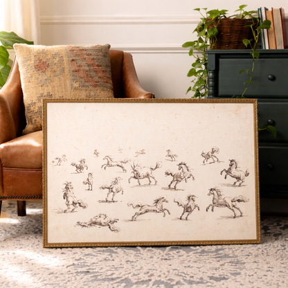 Dancing Horses - Wood Frame - Art Acrylic