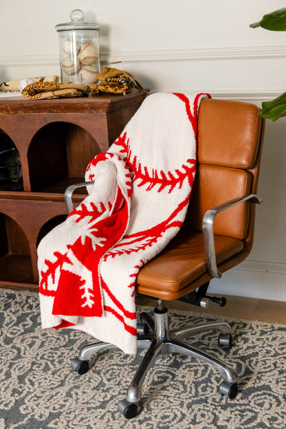 Baseball Plush Throw Blanket