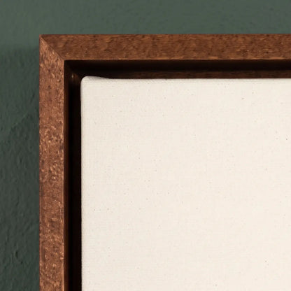 All American framed wrapped canvas styled in a room