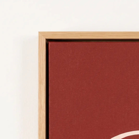Nowhere Else I'd Rather Be framed wrapped canvas styled in a room
