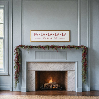 Fa-La-La-La-La framed art, Urban Gold Leaf frame, L, lifestyle photo