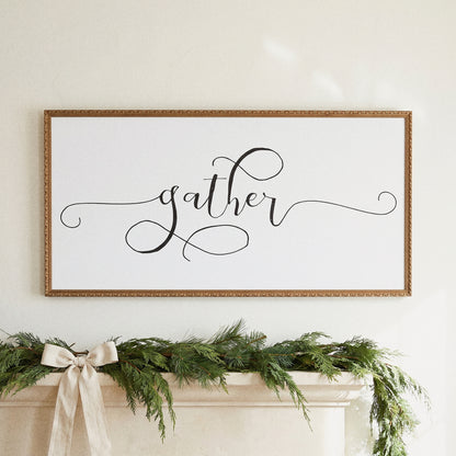 Gather framed art, Frosted Gold frame, XL, detail photo