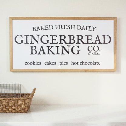 Gingerbread framed art, Almond frame, XL, detail photo
