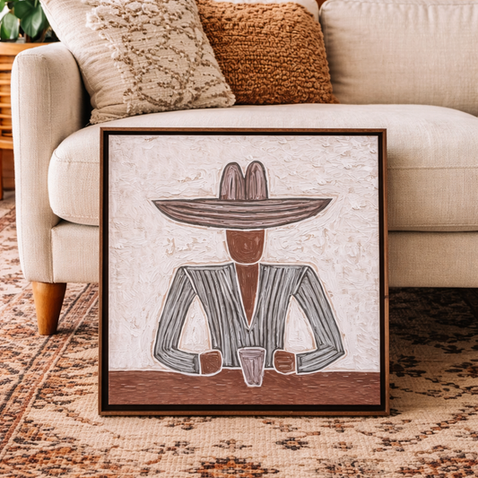 The Blue Man - Frame Wrapped Canvas - Art